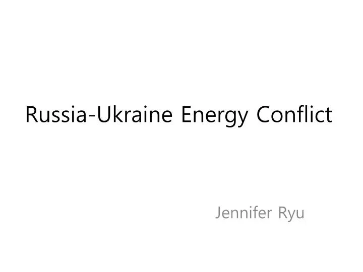 russia ukraine energy conflict