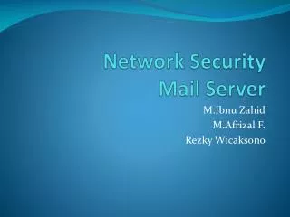 network security mail server