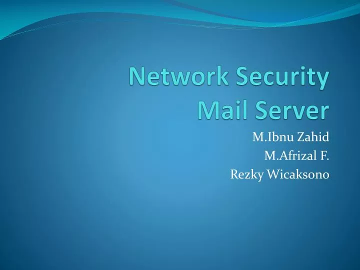 network security mail server