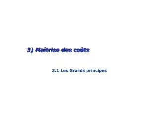 3 ma trise des co ts