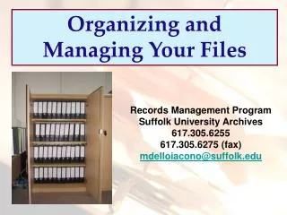 Organizing and Managing Your Files