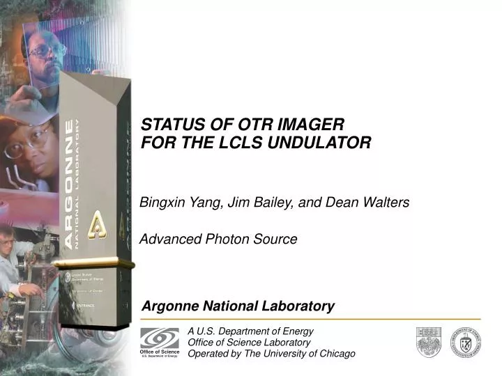 status of otr imager for the lcls undulator