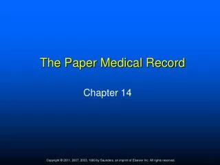 The Paper Medical Record