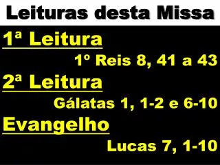 leituras desta missa
