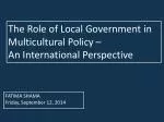Enhancing Immigrant Integration: The Role of Local Government in Multicultural Policy - slide 1