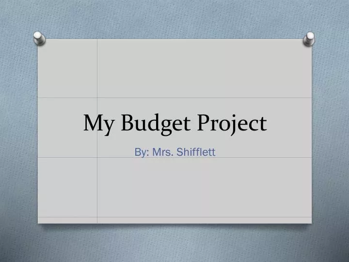 my budget project
