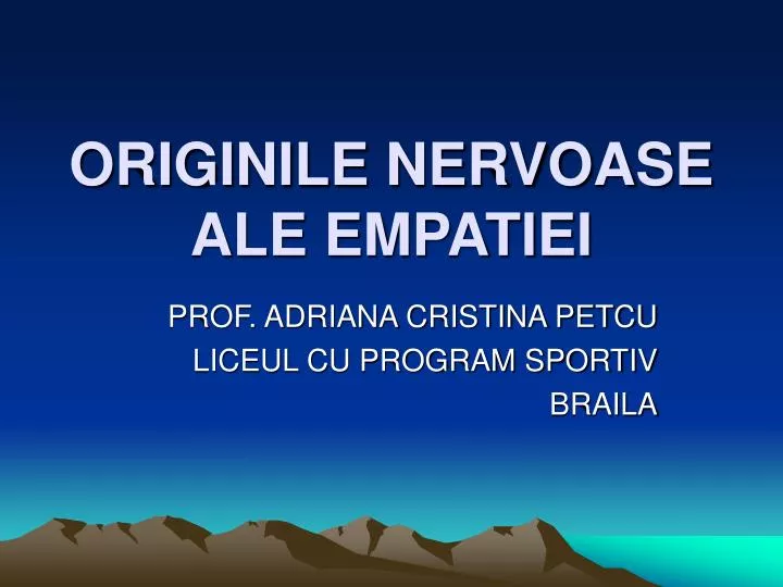 originile nervoase ale empatiei