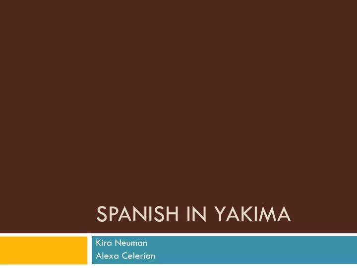 spanish in yakima