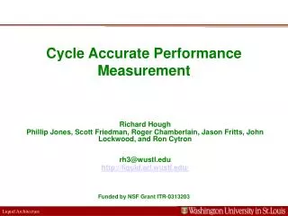 Cycle Accurate Performance Measurement