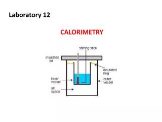Laboratory 12 CALORIMETRY