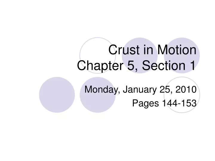 crust in motion chapter 5 section 1