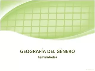 geograf a del g nero