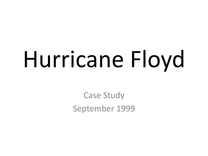 hurricane floyd