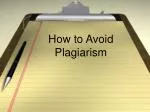 How to Avoid Plagiarism - slide 1
