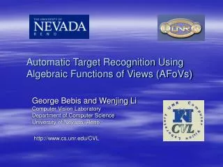 Automatic Target Recognition Using Algebraic Functions of Views (AFoVs)