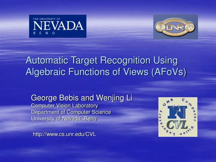 automatic target recognition using algebraic functions of views afovs