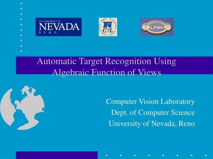 automatic target recognition using algebraic function of views
