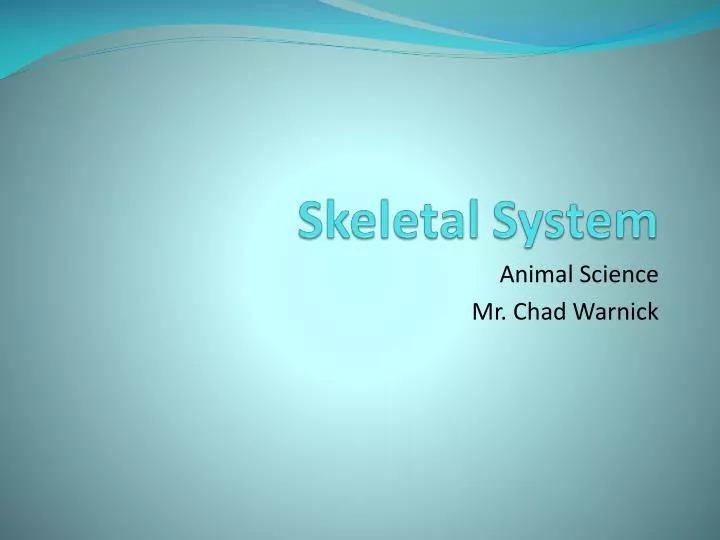 animal science mr chad warnick