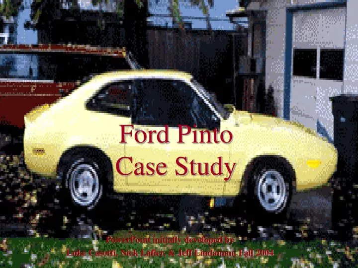 ford pinto case study
