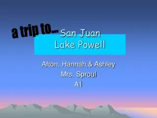 San Juan Lake Powell