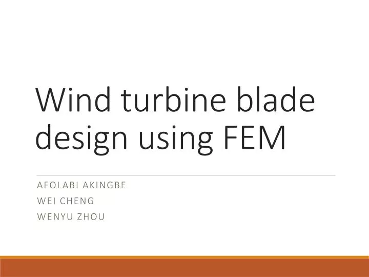 wind turbine blade design using fem