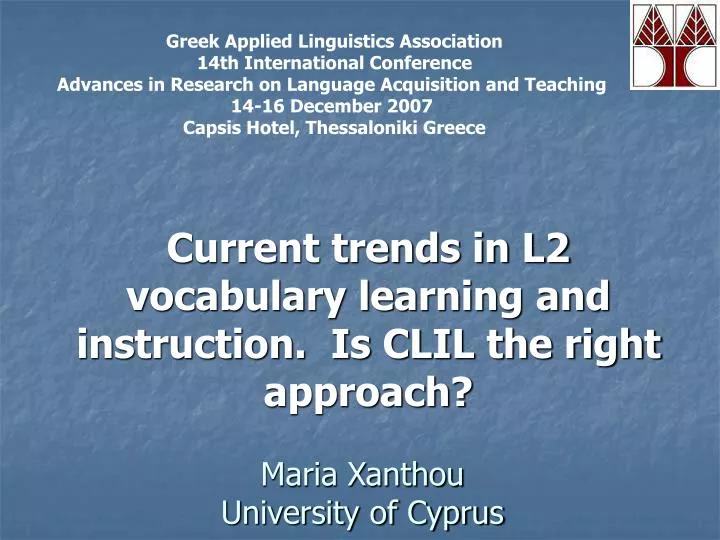 current trends in l2 vocabulary learning and instruction is clil the right approach