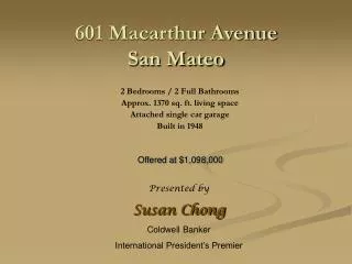 601 Macarthur Avenue San Mateo
