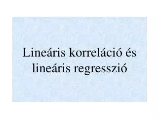 line ris korrel ci s line ris regresszi