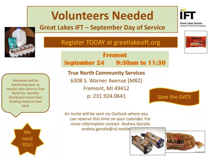 volunteers needed great lakes ift september day of service