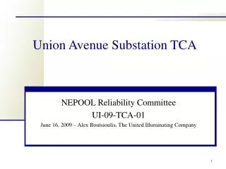 union avenue substation tca