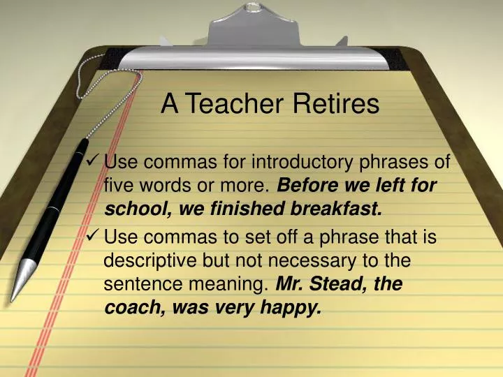 a teacher retires