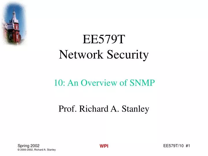 ee579t network security 10 an overview of snmp