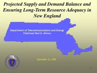 Projected Supply and Demand Balance and Ensuring Long-Term Resource Adequacy in New England