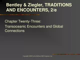 Chapter Twenty-Three: Transoceanic Encounters and Global Connections