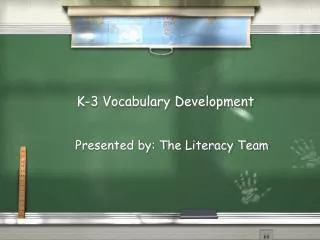 K-3 Vocabulary Development