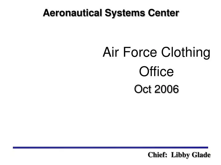 air force clothing office oct 2006