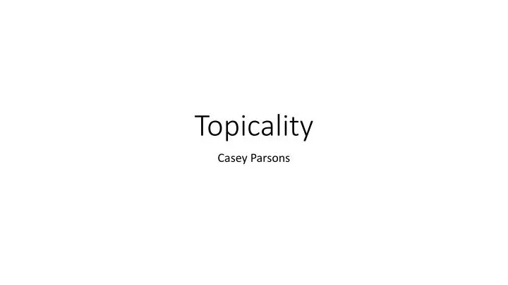 topicality