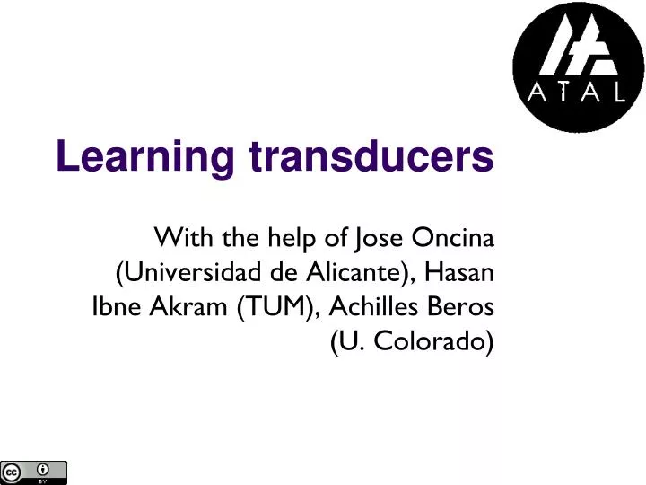 learning transducers