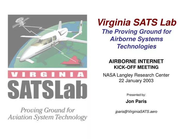 virginia sats lab the proving ground for airborne systems technologies