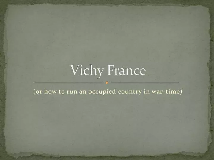 vichy france