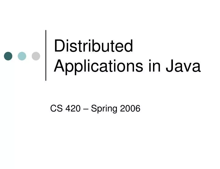distributed applications in java