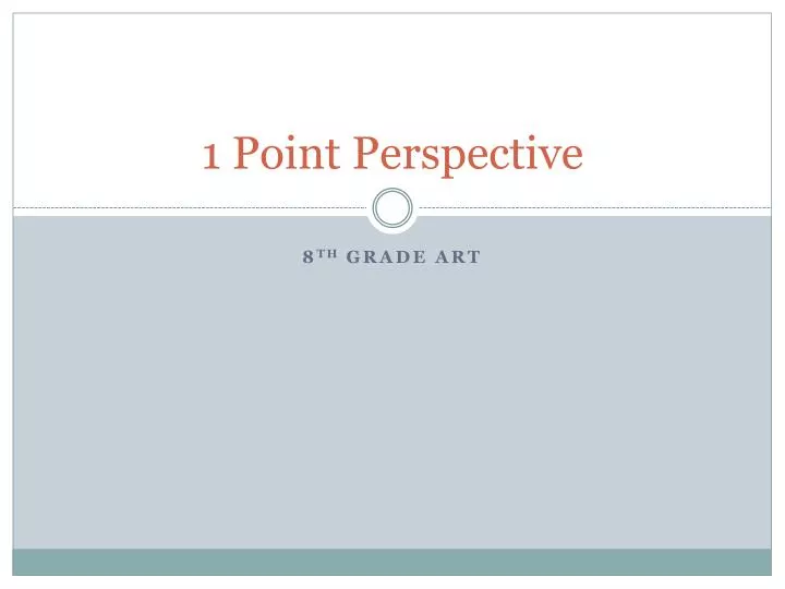 1 point perspective