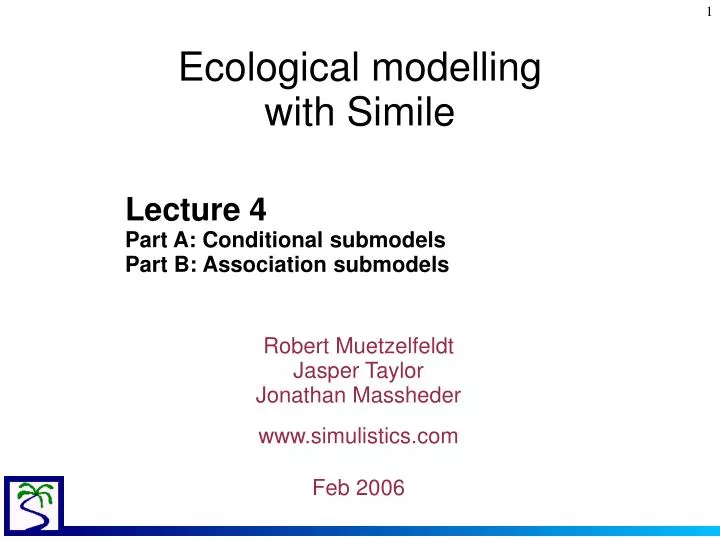 ecological modelling with simile