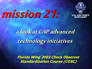 Florida Wing 2003 Check Observer Standardization Course (COSC)