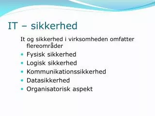 it sikkerhed