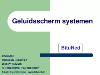 geluidsscherm systemen
