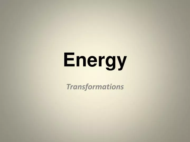 energy