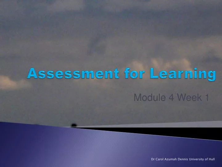 assessment for learning