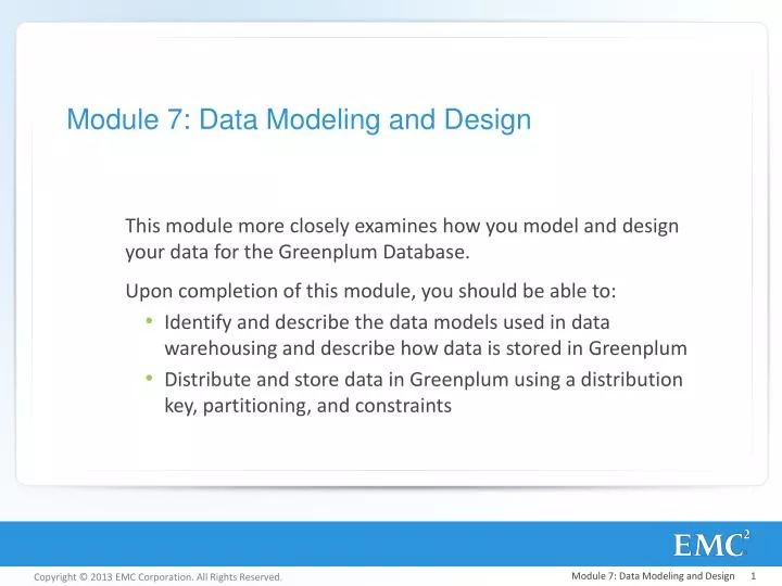 module 7 data modeling and design
