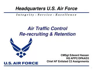 Air Traffic Control Re-recruiting &amp; Retention